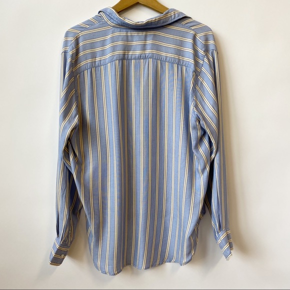 Frank & Eileen Striped Button Up Shirt Long Sleeve Style Eileen Women's Small - Picture 5 of 9
